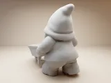 Chubby Garden Gnome with Wheelbarrow – 3D Printable Figurine-3