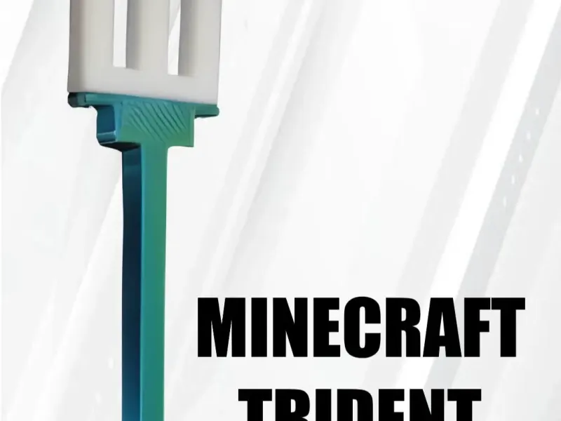 Llavero de tridente de Minecraft