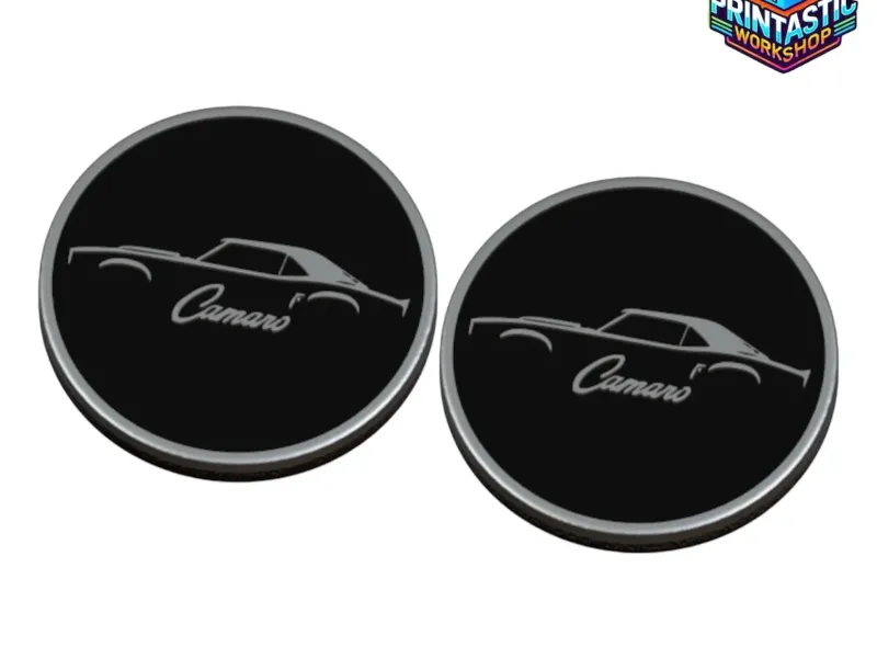 CAMARO CUP HOLDER INSERT – 70MM 3D PRINTED LOGO CAP