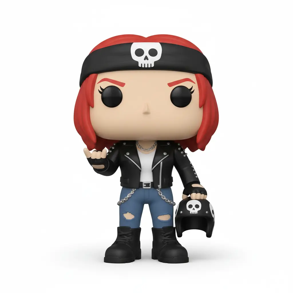 chica BIKER,funko,chica motosiclista 
