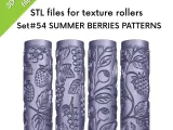 Summer Berries Clay Texture Rollers, strawberry, raspberry-0