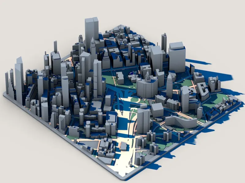 Manhattan Skyline New York City – NYC Architecture 3D Model