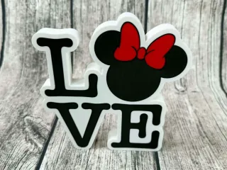 Minnie mouse tabletop sign