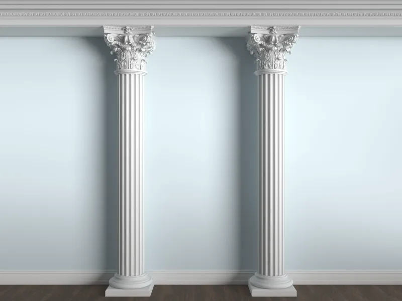 Ornate decorative column 4K