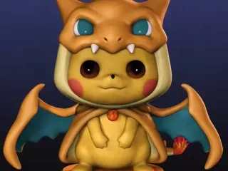 Pikachu traje Charizard