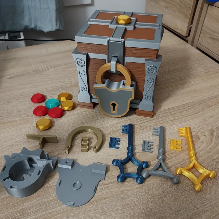 Fantasy Chest with Modular Lock - Toys - PLA - 3D printed product - фото 8