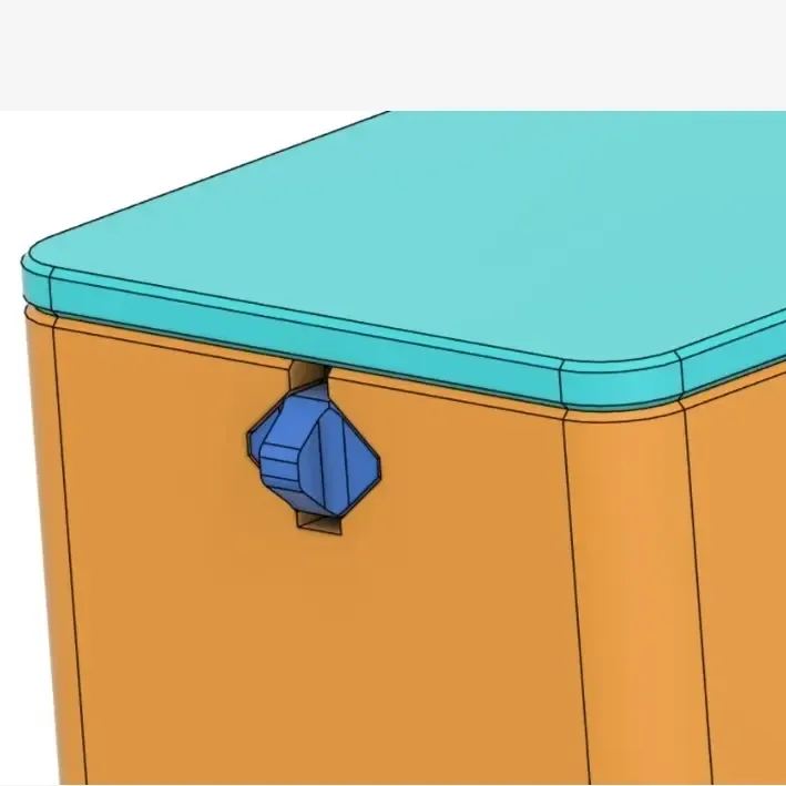 Cierre de 1toque para cajas 3D Impresión 
