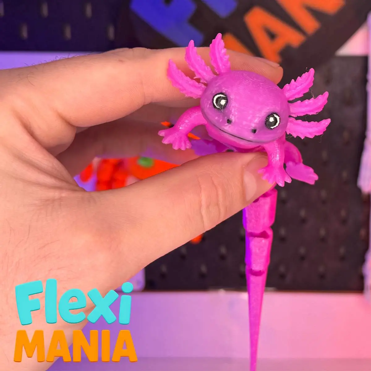 Flexi Axolotl | One-Piece Articulated Axolotl Cute
