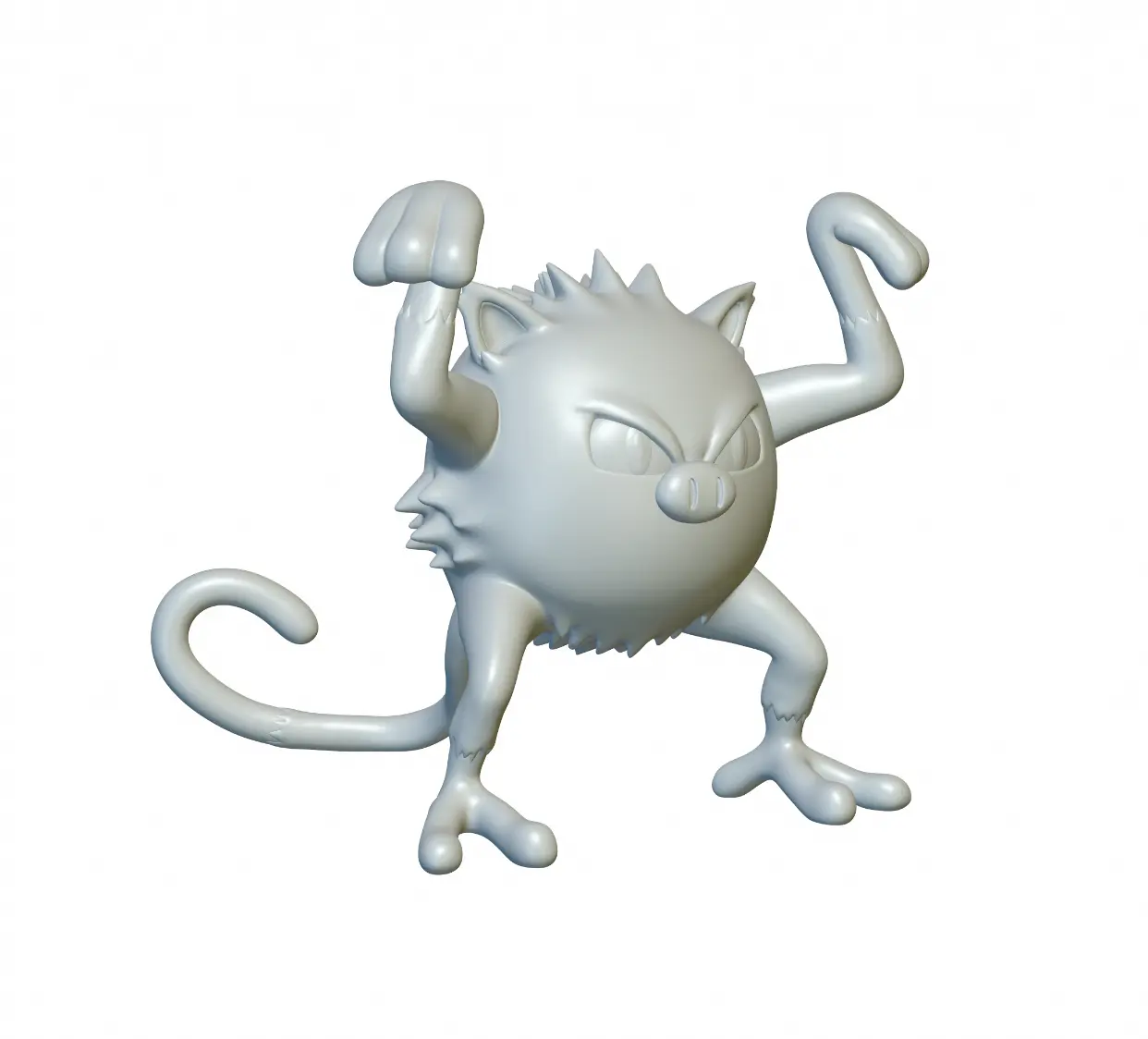 Pokemon Mankey #56 - ¡Listo para la impresión 3D!