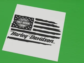 Harley-Davidson flag logo graphic