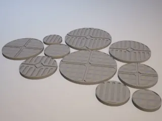 Z.O.D. Techno-Hell Theme Bases (28mm/Heroic scale)