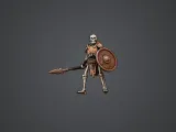Skeleton Spearman with Shield - Tabletop Miniature-2