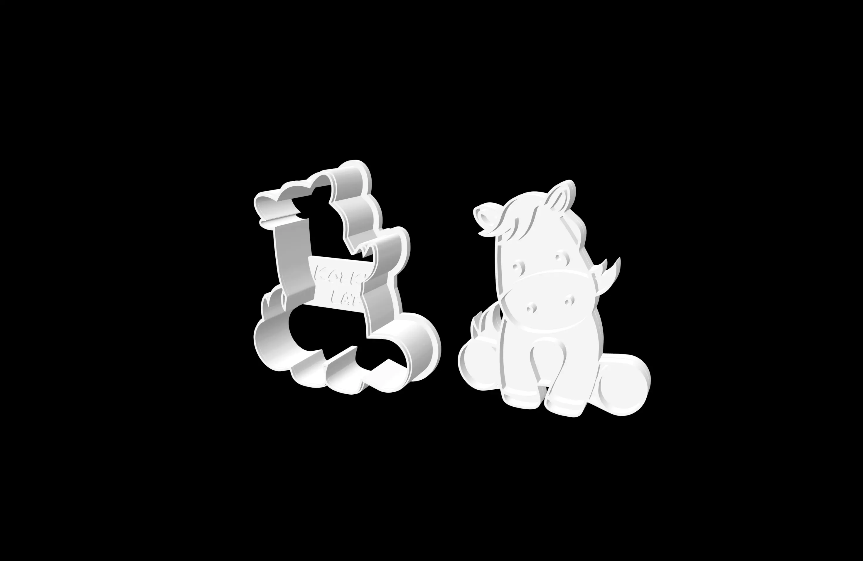 Farm Animals - Sitting Horse - Cookie Cutters (3 sizes)