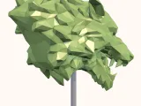 Low Poly Wolf Head Sculpture – 3D Print STL | Geometric Anim-7