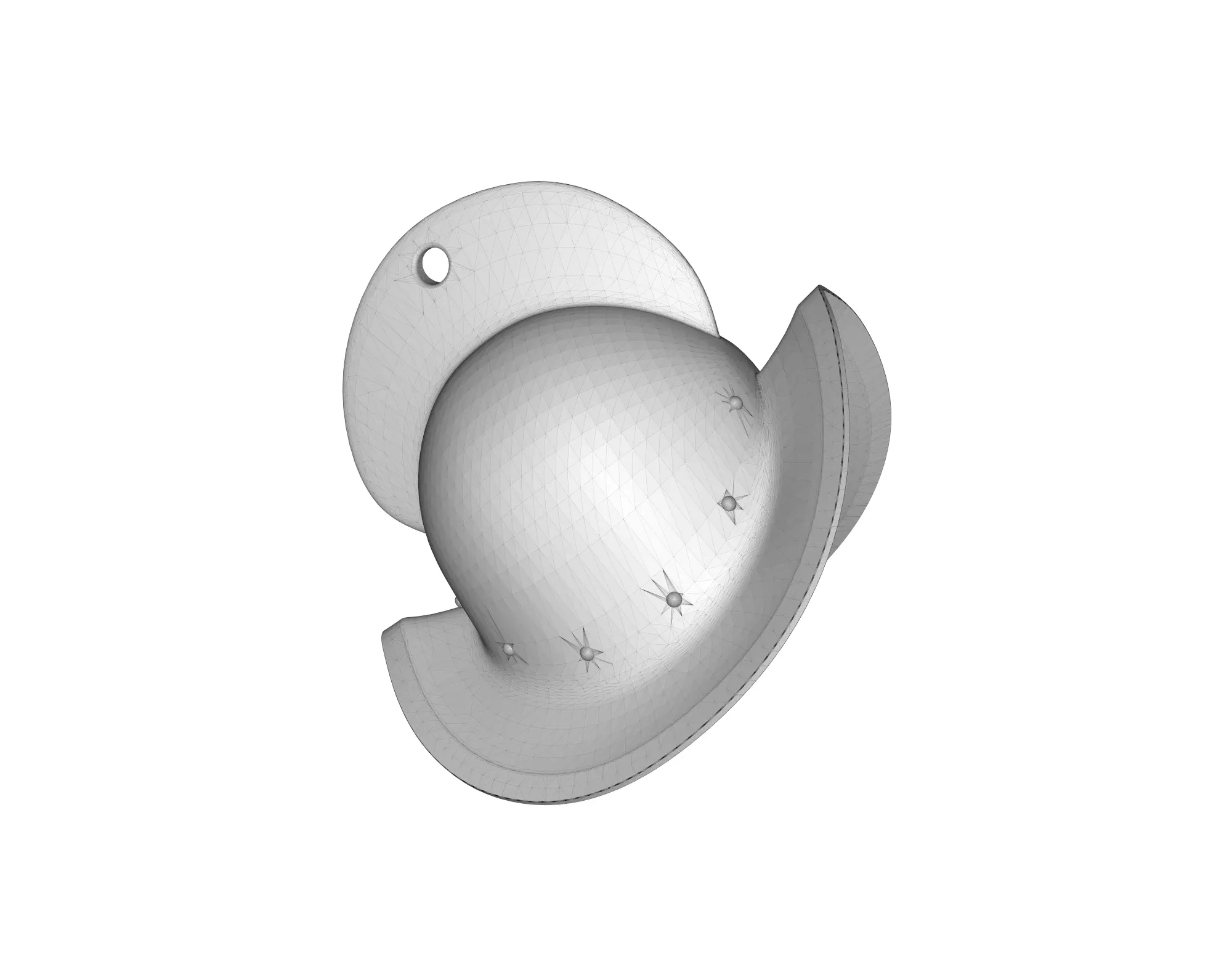 Conquistador helmet keychain 3D models download Creality Cloud