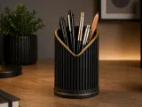 black ribbed pen holder-1