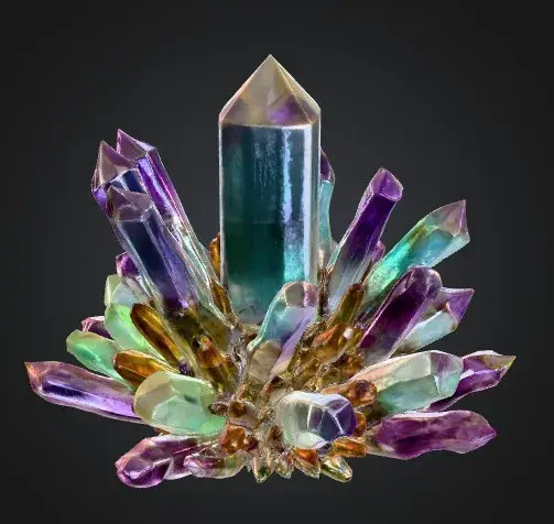 Crystal Cluster Version 3 with LED hole in base