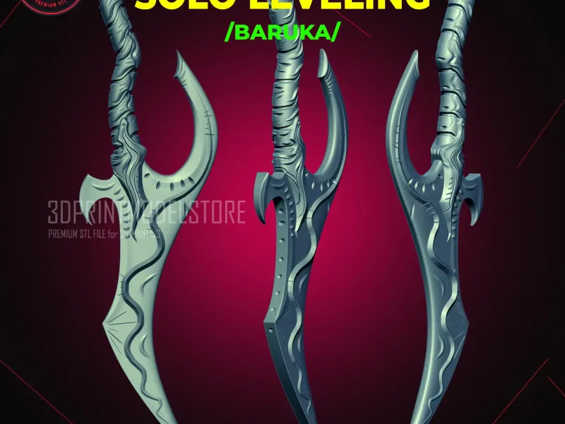 Baruka's Dagger Solo Leveling Cosplay Weapon - Premium STL