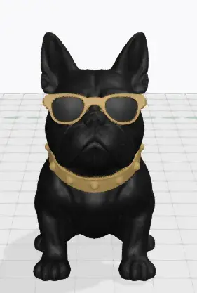 Sitting Bulldog figurine