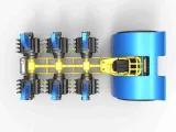 Pulling tractor with 6 engines V8 Version 1 Scale 1:25-5