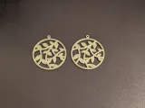 Round Leaf Earrings-2