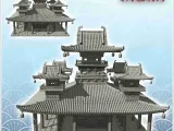 Asian palace with five towers and large roof (28) - Japan Ch-1