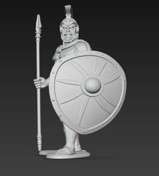 statue of the god Ares, the brutal god of war