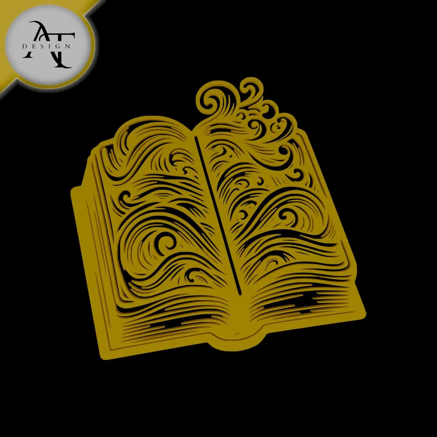 Book - Silhouette - 2D Wall Art Decor