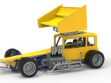 Vintage Winged Supermodified stock car Version 3 Scale 1:25-9
