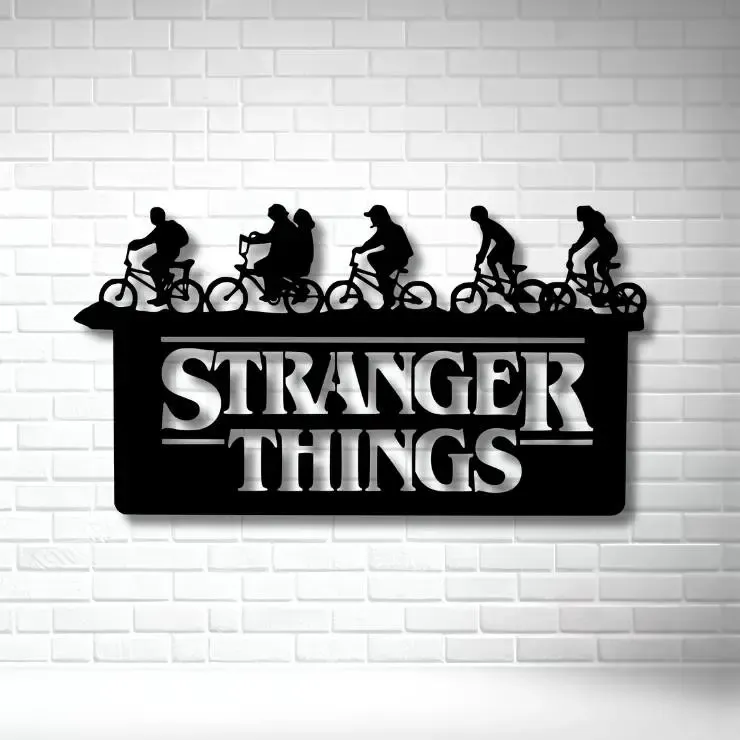 🚲🌌 STRANGER THINGS WALL ART – THE KIDS ON BIKES