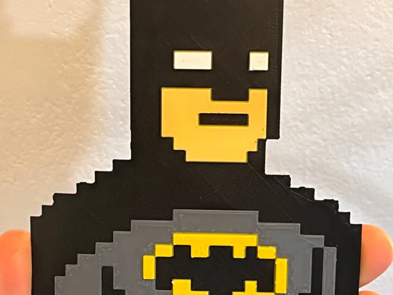 Hueforge Batman 8 Bitss Wall Art