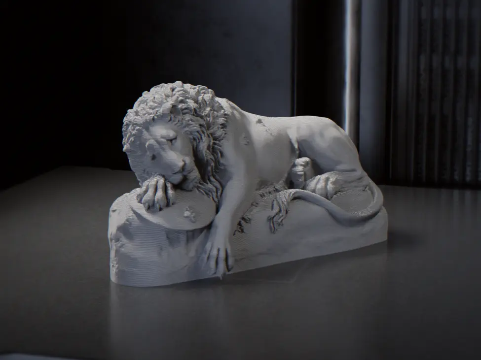 Lucerne Lion Sculpture Animals 3D Printable