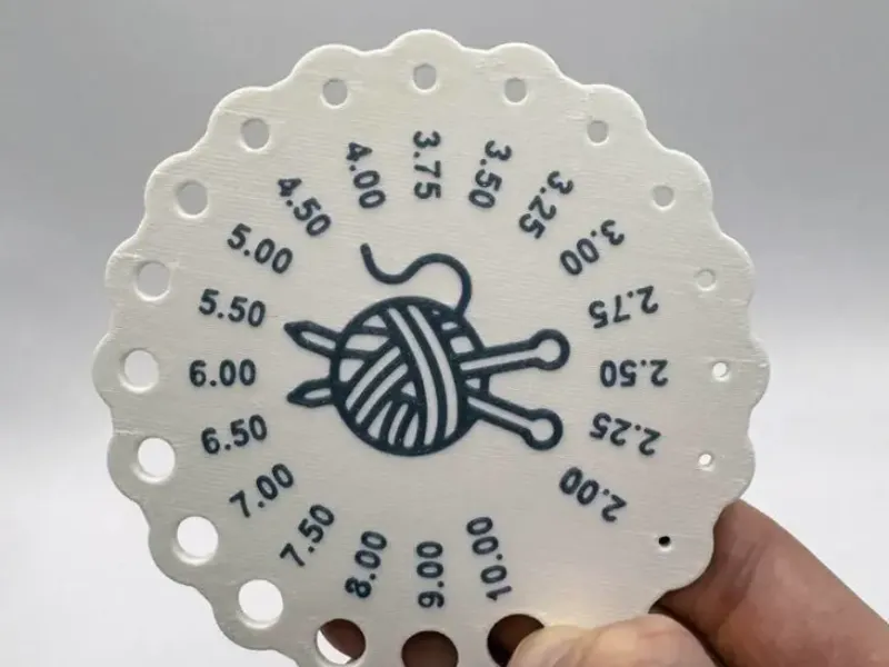 Knitting Size Tool Chart