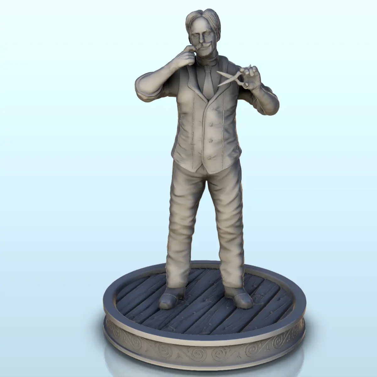 Barbero con tijeras (2) - Figura en miniatura del Viejo Oeste