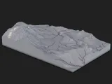Mountain Lake Valley Terrain Tile – 3D Printable STL-1