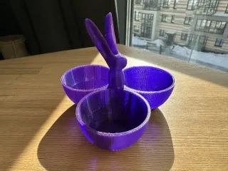 Rabbit 3 easter eggs holder