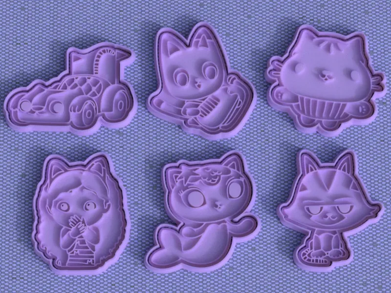 Gabbys dollhouse cookie cutter set of 6