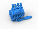 Engine of Three Quarter Midget Scale 1:25-4