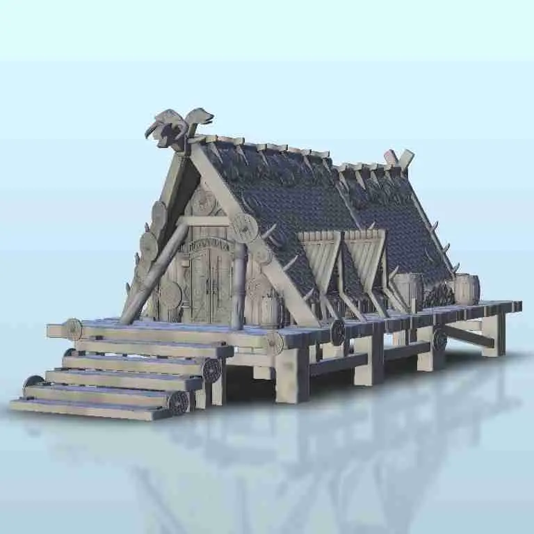 Viking huis 27 - decor middeleeuwse miniaturen warhammer