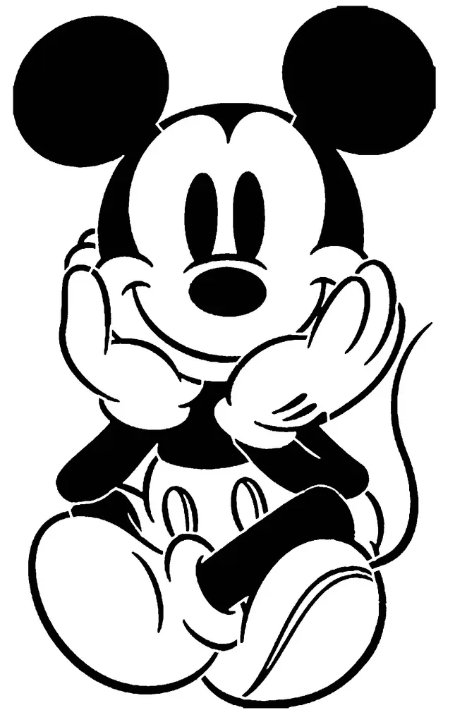 Mickey Mouse stencil 7