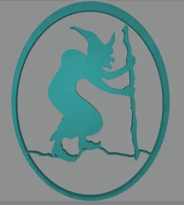 Witch wall Silhouette