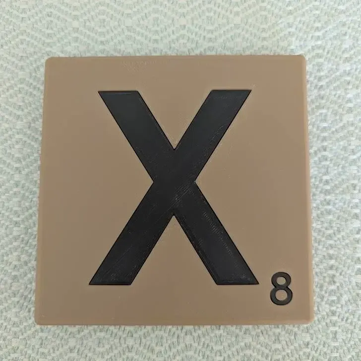 Letter X Scrabble Tile