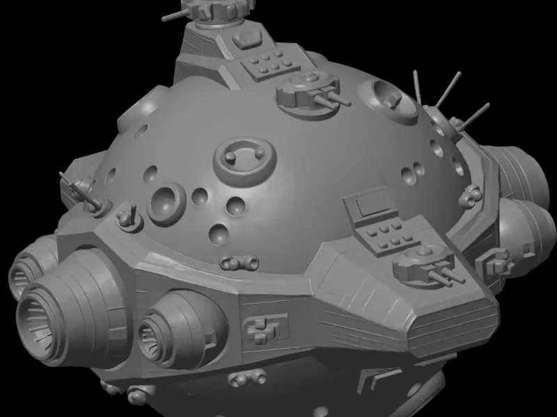 space ship 4 and asteroid base