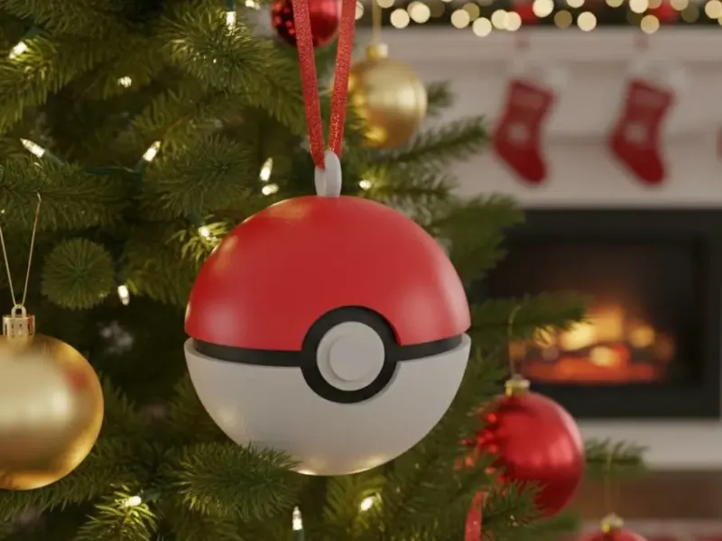 Pokeball Christmas Decoration Ball