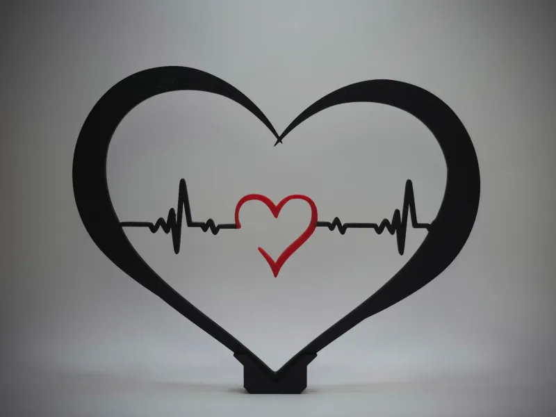 Heartbeat Wall Art - Freestanding  Decor
