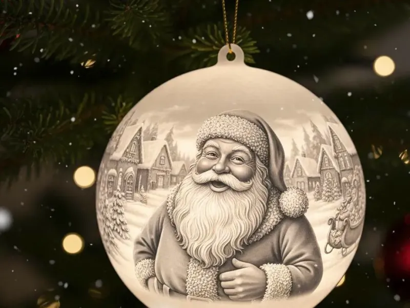 esfera de papa Noel litofania
