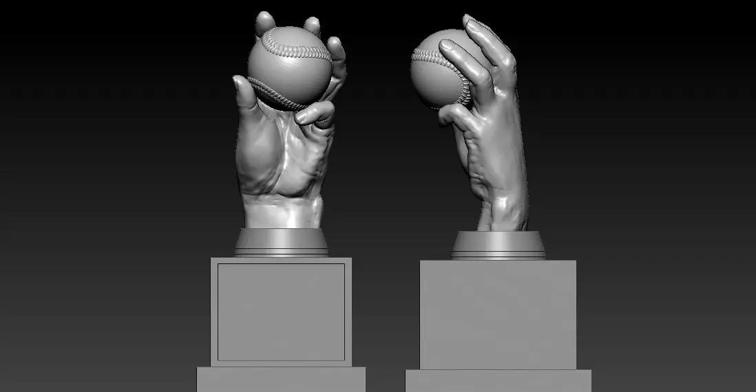 MLB - BASETBALL HANDS AWARD TROPHY - 3D PRINT