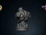 Hulk Infinity Gauntlet Bust STL Marvel 3D Print Sculpture-2