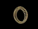 Art Deco Jali Ring 3d Model-5
