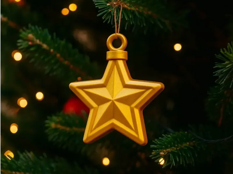 Adorno estrella Navidad
